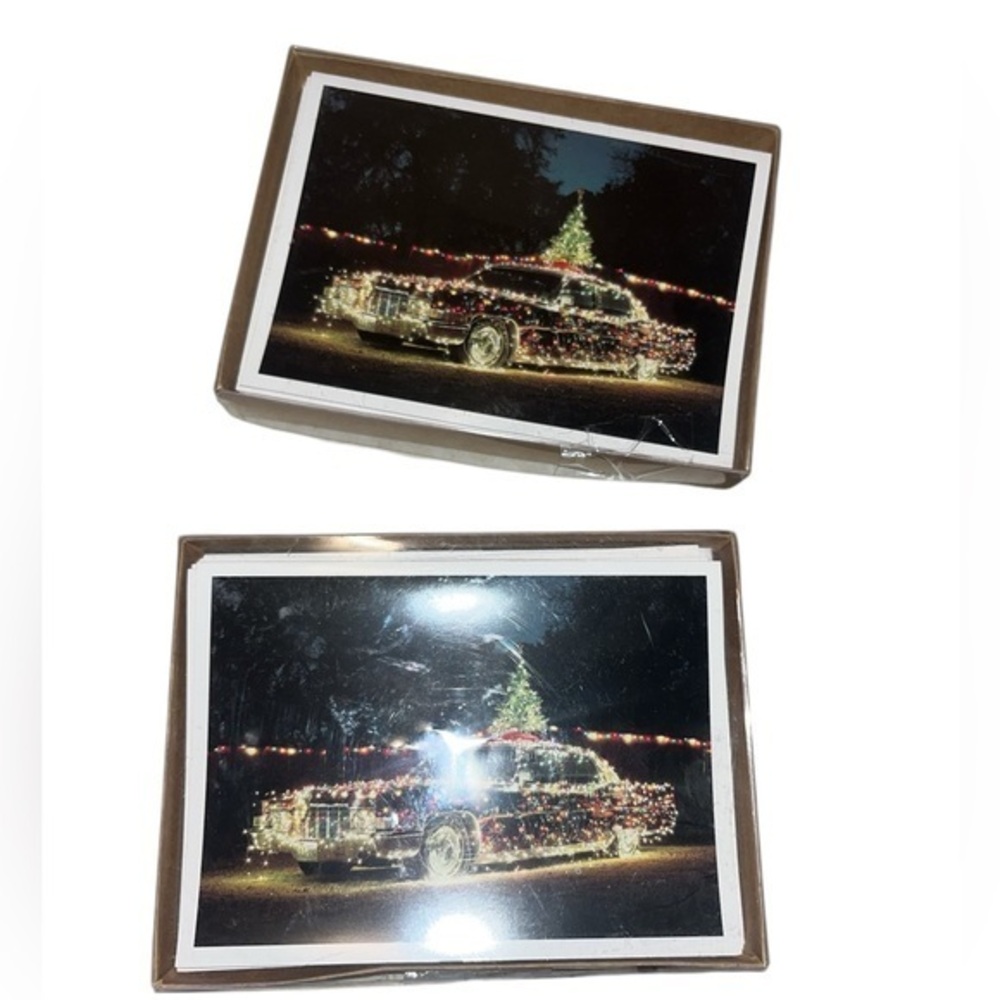 Palm Press vintage Cadillacs Christmas lights cards